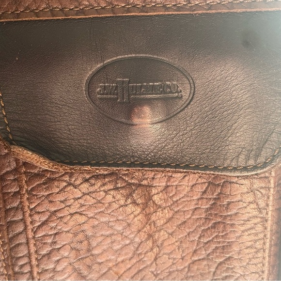 J.W. Hulme Co. Pebbled Leather Excursion Tote Bag Double Pocket Backpack Unisex - Picture 2 of 16